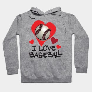 I Love Baseball Hoodie